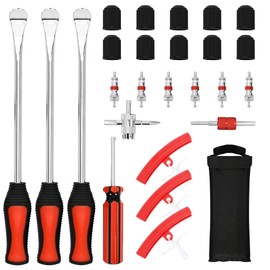 ohbien ohbien 25-piece Set, Tire Lever, Total Length 11.6 inches (29.5 cm), Rust Resistant, Tire Replacement Tool, For Cars, Motorcycles, Long, Bicycle Tires, Wheels, Replacement, Removal, Dedicated