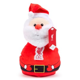 Zappi Co Liverpool FC Santa Claus Plush Toy – Squishy cuddly Father Christmas decoration (25cm height), Liverpool FC red and white. Festive decor, stocking fillers supporters of The Reds