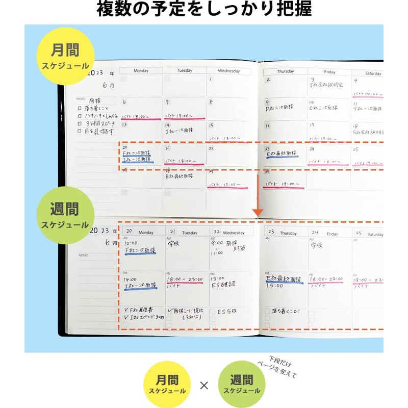 TECHO Job Searching Notebook, Job Searching Notebook, Memo Pad, A5