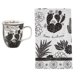 Karma Gifts Boho Tea Towels, 28" L x 20" W, Cactus