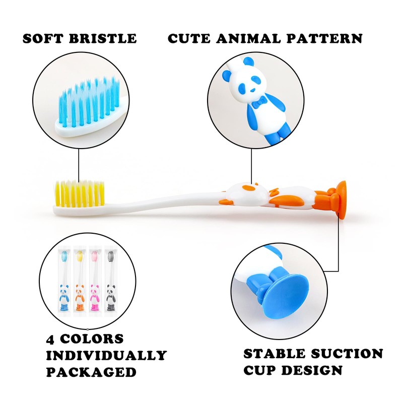 Disposable Toddler Toothbrush Kids Bulk Pack of 20,Suction Cup Bulk