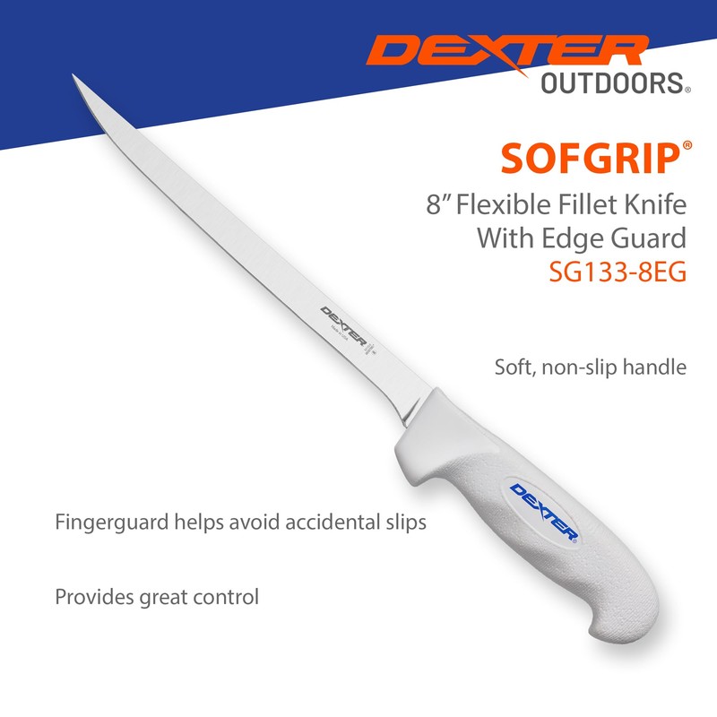 Dexter Outdoors 8" SOFGRIP Flexible Fillet Knife | Includes Edge