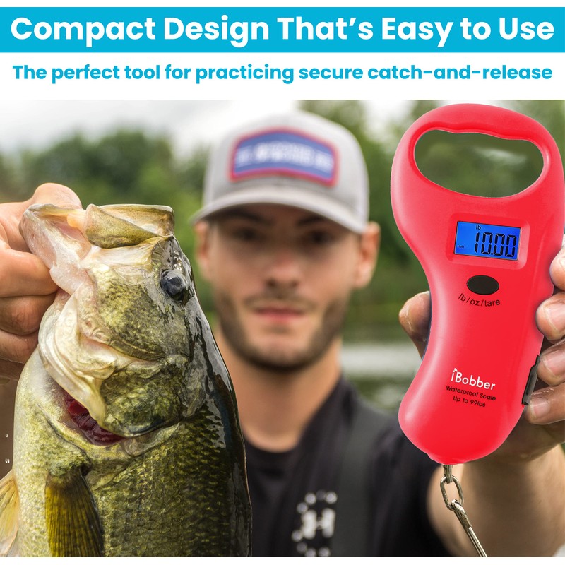 iBobber Waterproof and Floating Digital Fish Scale IP68 Rating, Weights