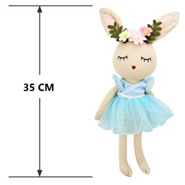 LOMTRATS Knitted Doll for Kids,Toddler Includes Rabbit Knitted Unicorn Perfect for Storytelling,Teaching,Preschool,Birthday Gifts