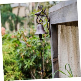 SUPVOX Wall Vintage Birds Doorbell Cast Iron Door Chime Manual Door Knocker Rustic Birds Design
