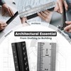 Architectural Scale Ruler 12 Inch: 2-Pack 12" Aluminum Triangle Ruler