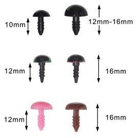 SUMAJU 560 Pcs Colorful Safety Eyes and Noses, Safety Eyes Amigurumi 170 Pcs Plastic Solid Crochet Eyes and 110 Pcs Safety Nose with 280 Pcs Washer for Doll Animals Craft Making(6-14 mm)