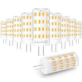 G4 T3 LED Landscape Bulbs 5W 12~24V, 40W 35W Halogen Equivalent,2700k Soft Warm White,Low Voltage G4 JC Bi-Pin Light Bulbs for Outdoor Deck Stair Step Path Lighting,450 LM,(10Pack)