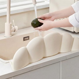 Sink Splash Guard Silicone, Compact Lightweight Accessory for Travel and Daily Use - Stvmzot Long Silicone Kitchen Sink