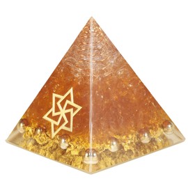 Nupuyai Healing Stone Pyramid Gemstone with Copper Wire Reiki Crystal Pyramid Positive Energy for Chakra Healing Meditation and Feng Shui Decoration 50 x 50 mm