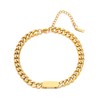 YIFSIY Cuban Link Bracelet for Men, 18K Yellow Gold Plated