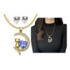 Joyawish - Set Collar Gato Luna + Aretes Regalo Mama