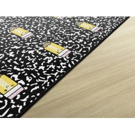 Flagship Carpets Schoolgirl Style School Days Pencil Spots Educational Area Rug for Kids Room, Children's Classroom Rug for Teaching and Playroom, 5' X 7'6"