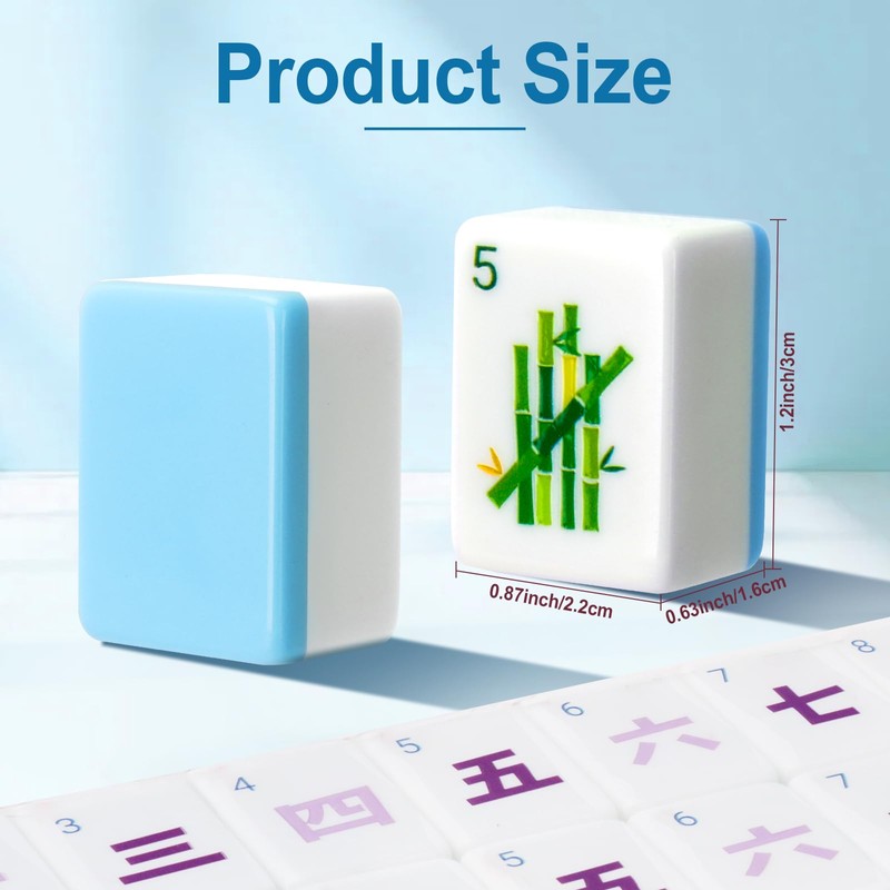 160 Pcs American Mahjong Set, 1.2 x 0.8 Inches MahJong