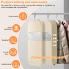 Space Saving Hanging Garment Bag with Self Compression Zipper, Thick