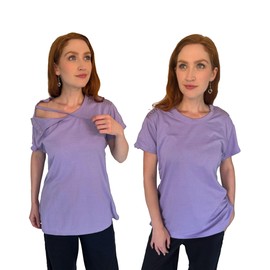 Womens Post Surgery Shirt (Lavender, 2XL)