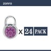 ZonRo Locks Combination Padlock, Fixed Dial Combination Padlock 24 Pack,3