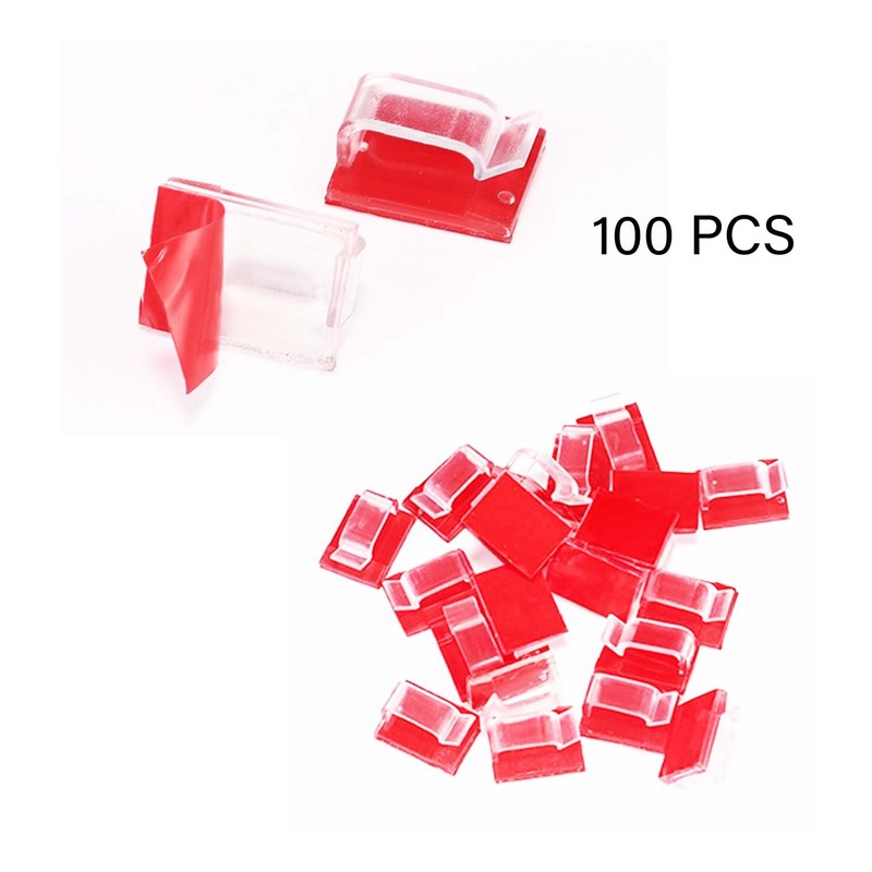 100 Pcs Cable Light Strip String Clips Adhesive, it can