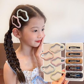 Wenlly 10 pieces leather hair clips, cute cloud hair barrettes, hair shattered pins, hair accessories