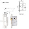 Probrico Door Latch with Key for Front Doors, Bedroom Door
