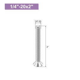 sourcing map 20 pcs 1/4 inches-20x2 inches Machine Screws Phillips Pan Cross Head Screws Fasteners Bolts 304 Stainless Steel Silver for Wall Socket,House Repairs
