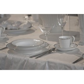 Royal Copenhagen Platinum Fluted Soup Plate