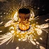 Butterfly Solar Lanterns Outdoor Hanging, Hollowed-Out Metal Waterproof LED Garden