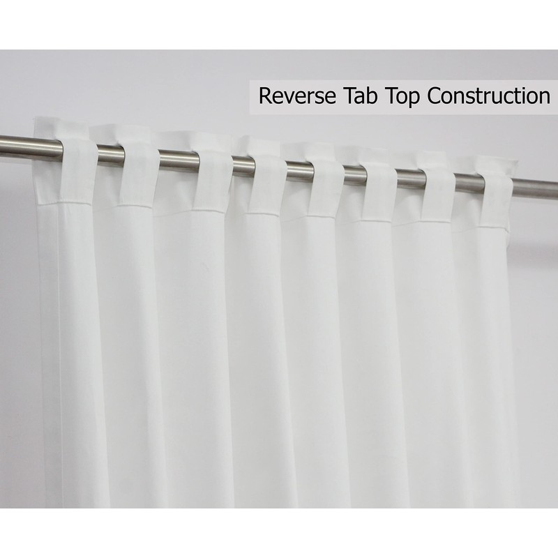 COTTON CRAFT White Curtain Window Panel Drapes - Set of