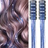 Clip in Hair Tinsel Pack of 12 Pcs 24 Inch