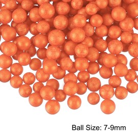 MECCANIXITY Foam Beads Foam Balls 7-9mm for Wedding and Party Decorations, Tiny Packing Balls, Arts DIY Crafts Supplies (Bright Orange,1 Pack Approx 1500pcs)