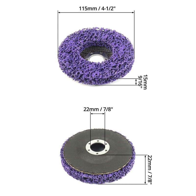 QWORK® 5Pcs Angle Grinder Discs, 4.5Inch/115Mm Discs Stripping Wheel, For