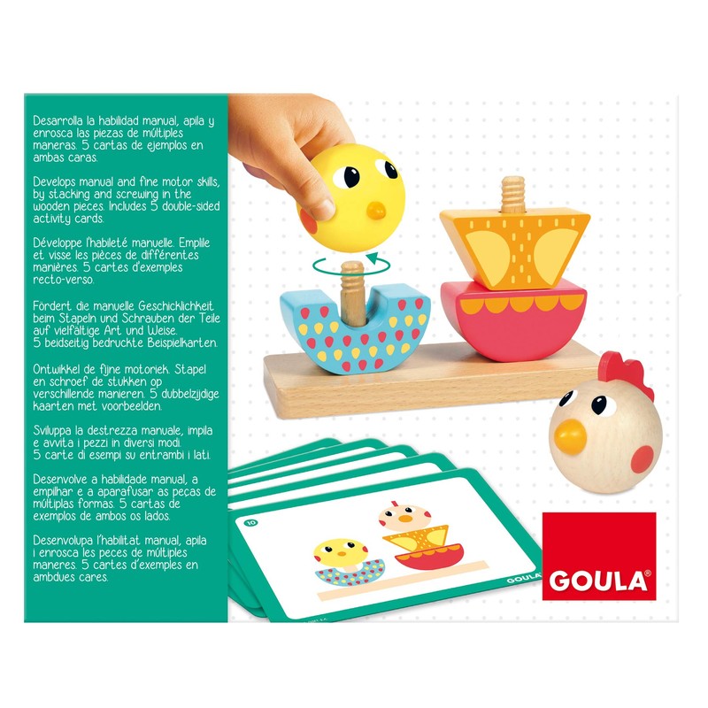 Goula - Jumbo Games - Stacking and Screwing Motor Skills