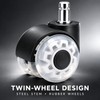 5 Pack 2 Inch Office Chair Caster Wheels, 11mm Stem