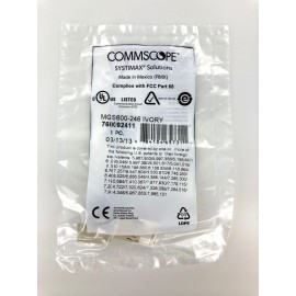 Commscope Systimax MGS600-246 GigaSpeed X10D Cat6a Modular Jack, Ivory ~STSI
