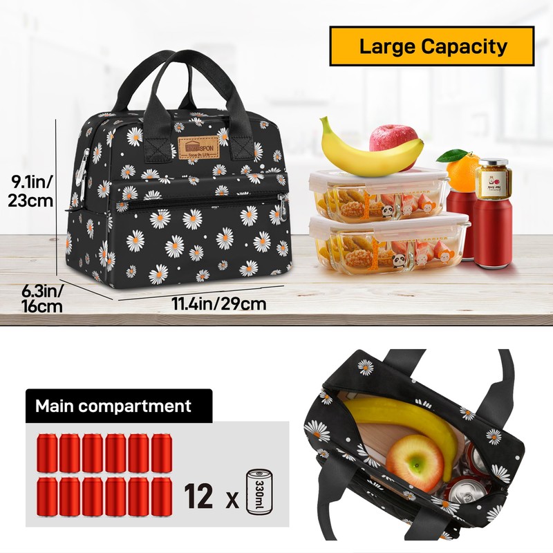 HOMESPON Insulated Lunch Bag Lunch Box Cooler Tote Box Cooler