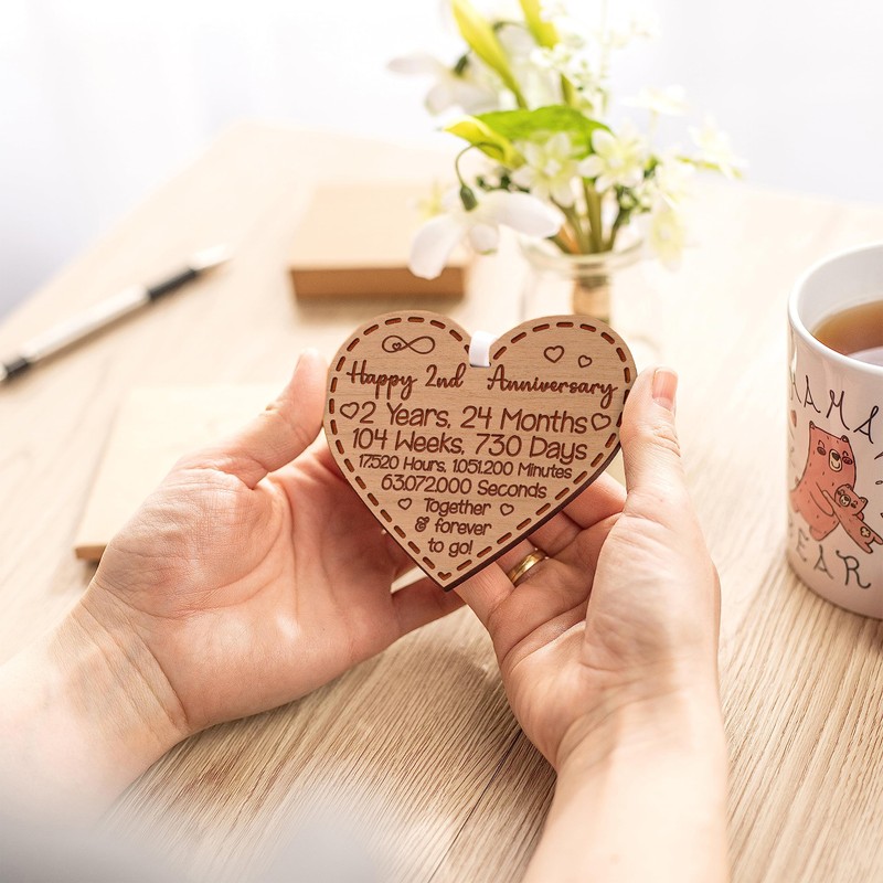 Happy 2nd Anniversary Gift for Couples Wedding Anniversary Gift for