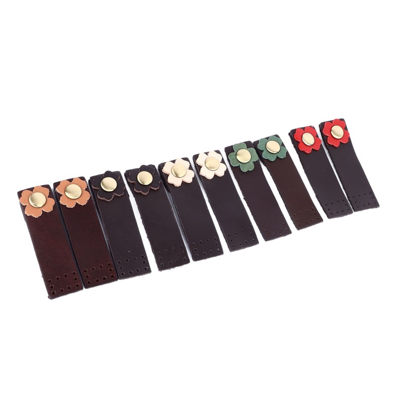 10 Set Leather Snap Buckles Leather Tab Closure Leather Button