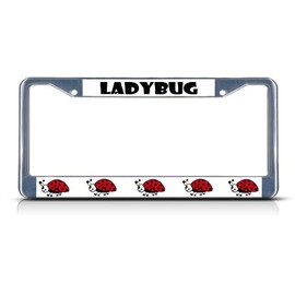 Fastasticdeals Ladybug Ladybugs License Plate Frame Tag Holder Cover