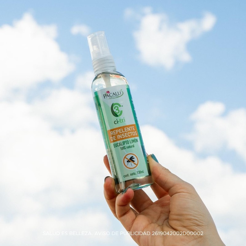 Repelente Natural Pacalli Citri de 130ml - Protección Efectiva Contra