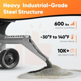 Premium Chute Extension,Compatible with Mud brand Cement Mixers,18Inch Features 15/25/35 Degree Adjustable Angles, Anti-Rust Coated, Ideal for Various Concrete Pouring and Construction Applications