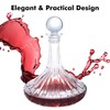 Lily's Home Wine Decanter with Glass Stopper, Hand Blown Lead,