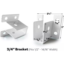 Unbranded 2-Pack U-Bracket, Sign Bracket, 3/4" (.75") Opening, Suitable for 1/2"+ - 14/16"