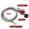 MENSI 0-30PSI High pressure adjustable propane regulator with braided hose