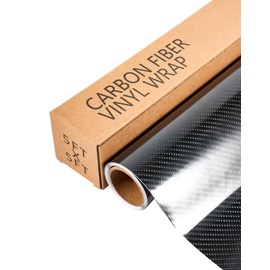 XINXINVibe Vinyl Wrap Film for Cars, 5ft x 5ft 3D Carbon Fiber Car Vinyl Wrap Roll for Car Body Protection, Scratch Resistance with Air Release Technology (Carbon Fiber Black)