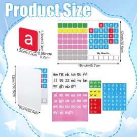 Phonics Magnetic Letter Tiles Set Spelling Reading Games Board Manipulative Phonemic Awareness Sentence Building Alphabet ABC Fridge Magnets Homeschool Classroom Learning Activity