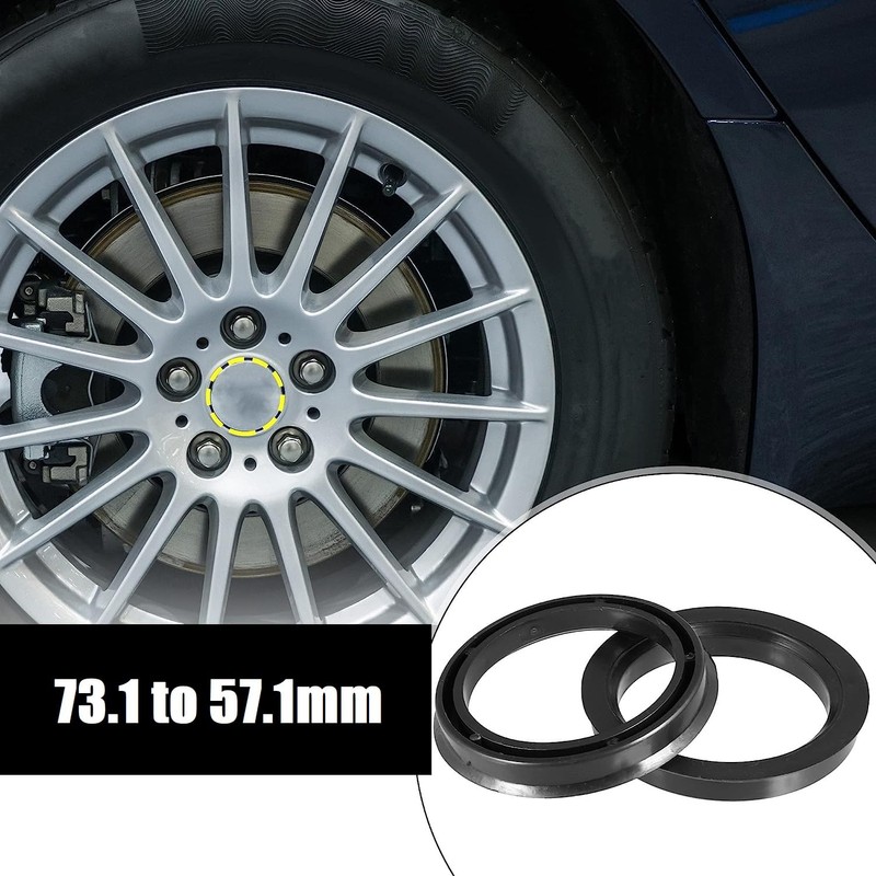 2pcs Plastic Car Hub Centric Rings Wheel Bore Center Spacer