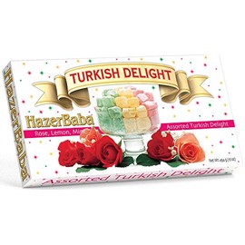 Hazer Baba Mixed Turkish Delight, Lemon Rose Menthe, 16-Ounce Boxes (Pack of 4)