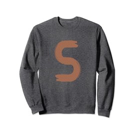 Creative Bold Leather Letter S - Design - Alphabet - Marker Sweatshirt