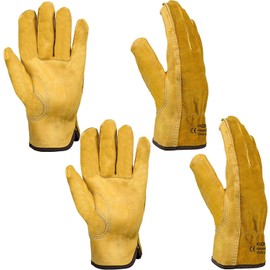 Heavy Duty Gardening Gloves, Xndryan 2 Pairs Mens Gardening Gloves Thorn Proof Garden Gloves for Women Breathable Comfortable Safety Working Gloves for Garden, Yard, Mechanic, Welding(XL)