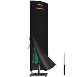 HEIMUNI Garden Umbrella Covers Waterproof Patio Umbrella Cover with Rod, Garden Parasol Covers Umbrella Covers for Outdoor Umbrellas, Cantilever Parasol Covers Waterproof Anti-UV, 295x80x80cm